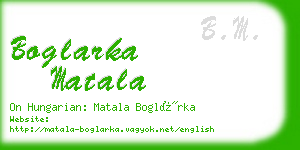 boglarka matala business card